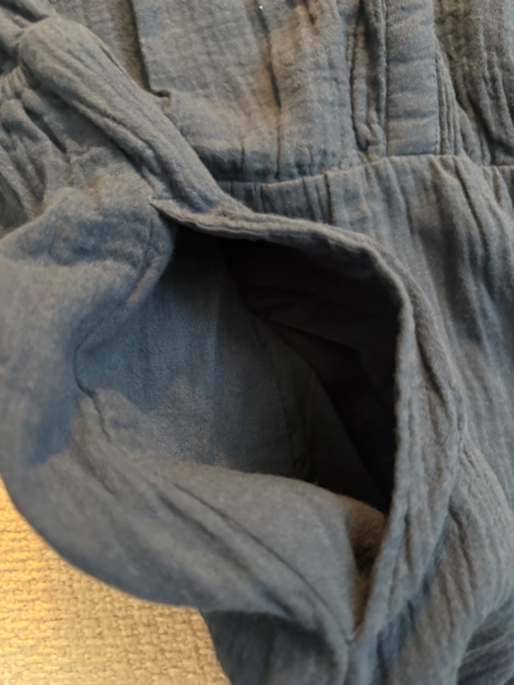 Pact Coastal Organic Double Gauze Cotton Dress- French Blue - Picture 5 of 14